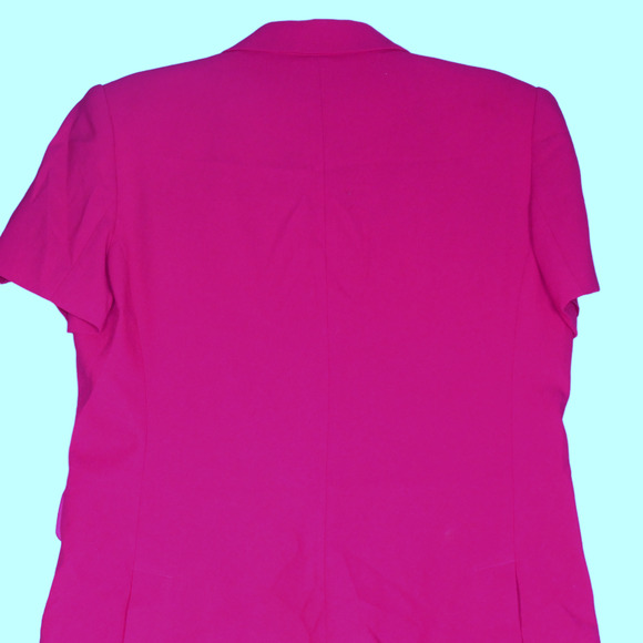 Vintage Nygard Jacket Blazer Womens M Deep Pink Lined Shoulder Pads Pockets - Picture 3 of 7